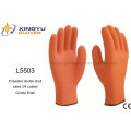 Polyester Double Shell Latex 3/4 beschichtete Crinkle Finish Sicherheits-Arbeitshandschuh (L5503)